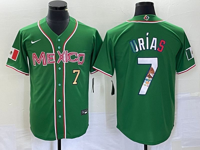 Men 2023 World Cub Mexico #7 Urias Green Nike MLB Jersey->more jerseys->MLB Jersey